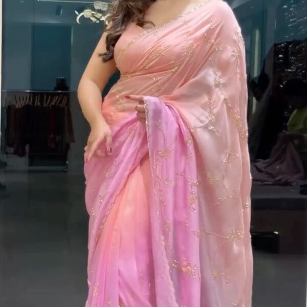 Pink Patola x Kutchi Moti Embroidery Saree | A Celebration of Heritage & Modern Luxury ❤️