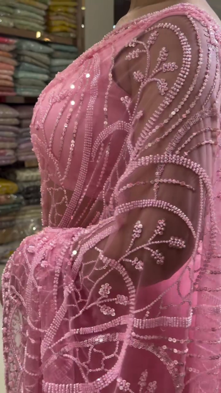 ✨ Drape Yourself in Luxury – Handcrafted Designer Net Saree Collection for Unforgettable Elegance - Image 8