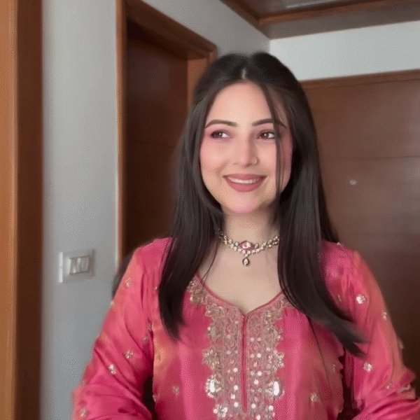 Manifesting My Engagement | Pink Embroidered Kurta Set with Trousers & Dupatta 💫