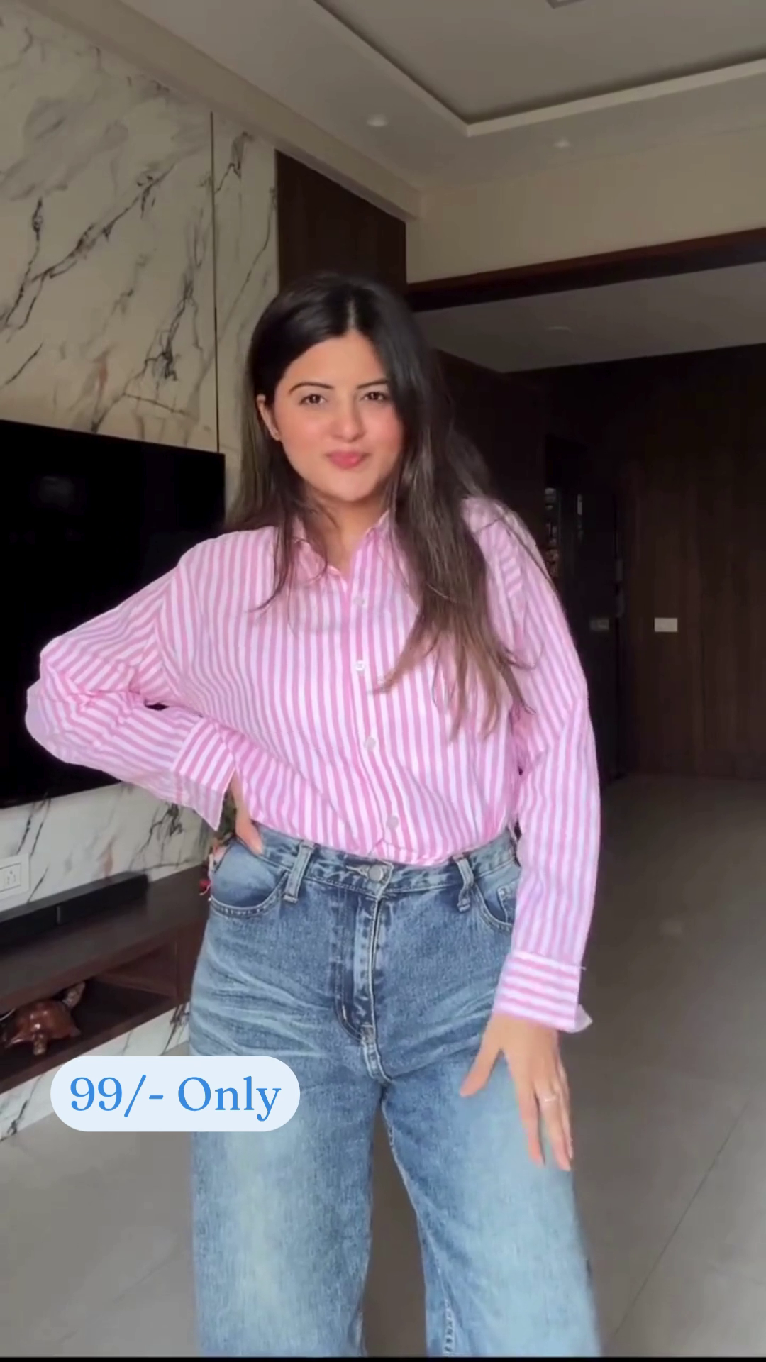 Women’s Oversized Striped Casual Shirt | Relaxed Fit & Trendy Style 💫