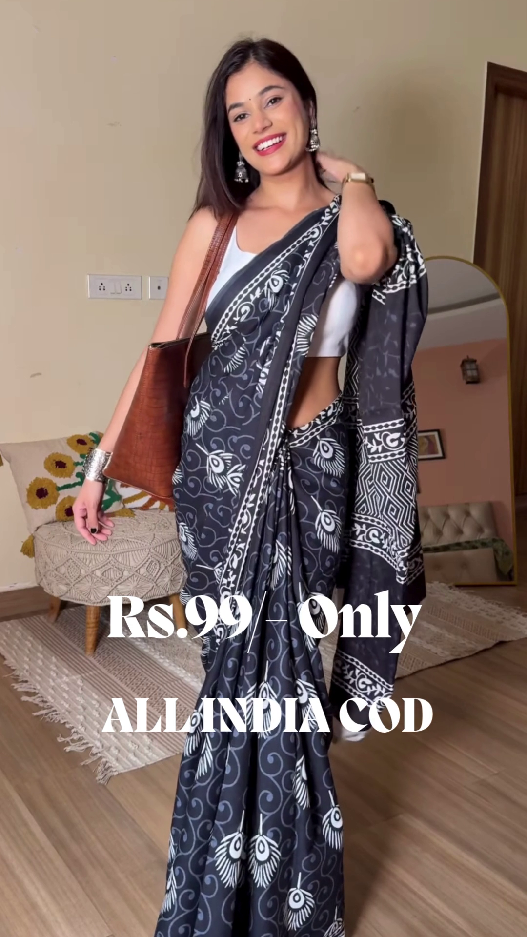 Hand Block Printed Soft Cotton Mulmul Saree | Elegant Everyday & Festive Ethnic Wear for Women ๐ฟ - Image 9