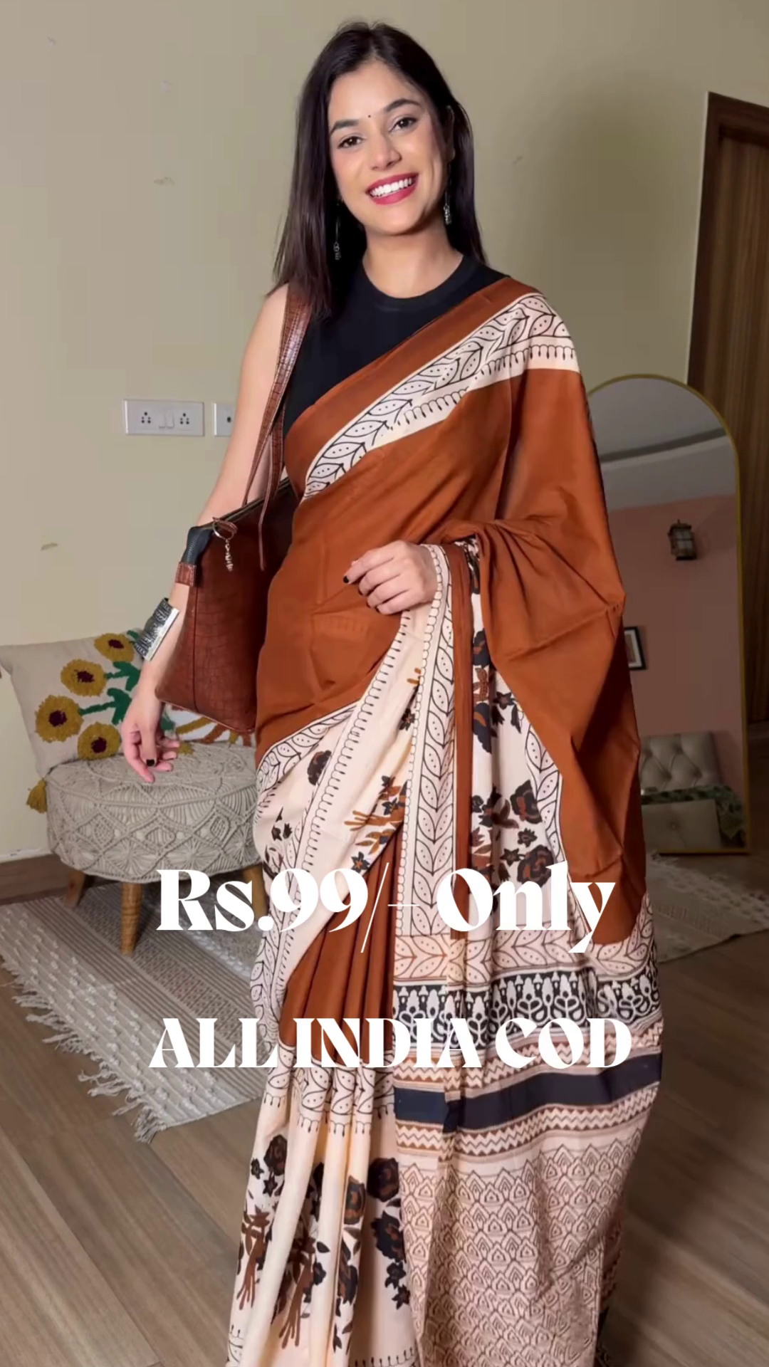 Hand Block Printed Soft Cotton Mulmul Saree | Elegant Everyday & Festive Ethnic Wear for Women ๐ฟ - Image 6