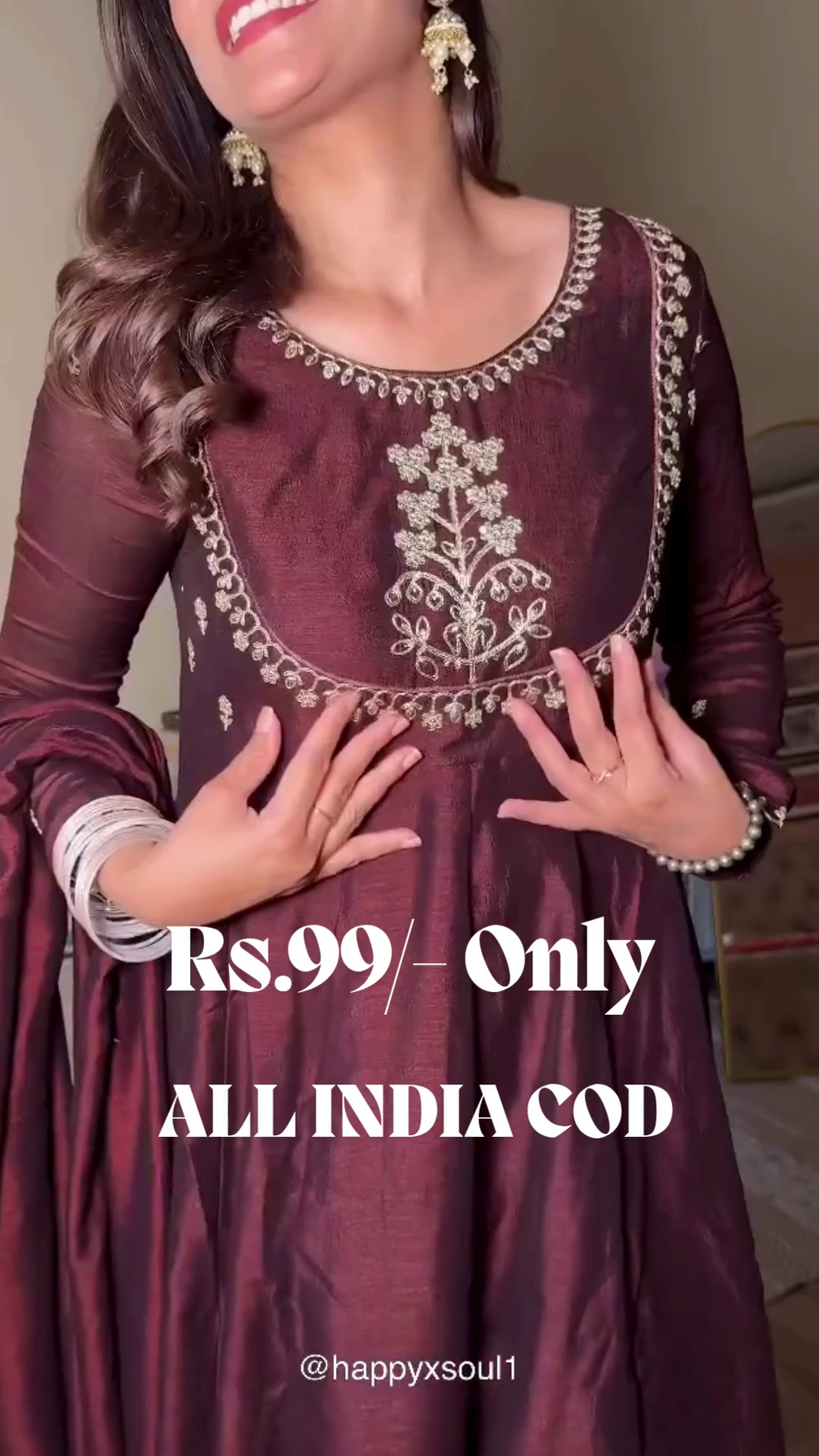 Embroidered Anarkali Kurta, Bottom & Dupatta Set | Elegant Festive Ethnic Wear for Women β Grace Redefined π« - Image 6