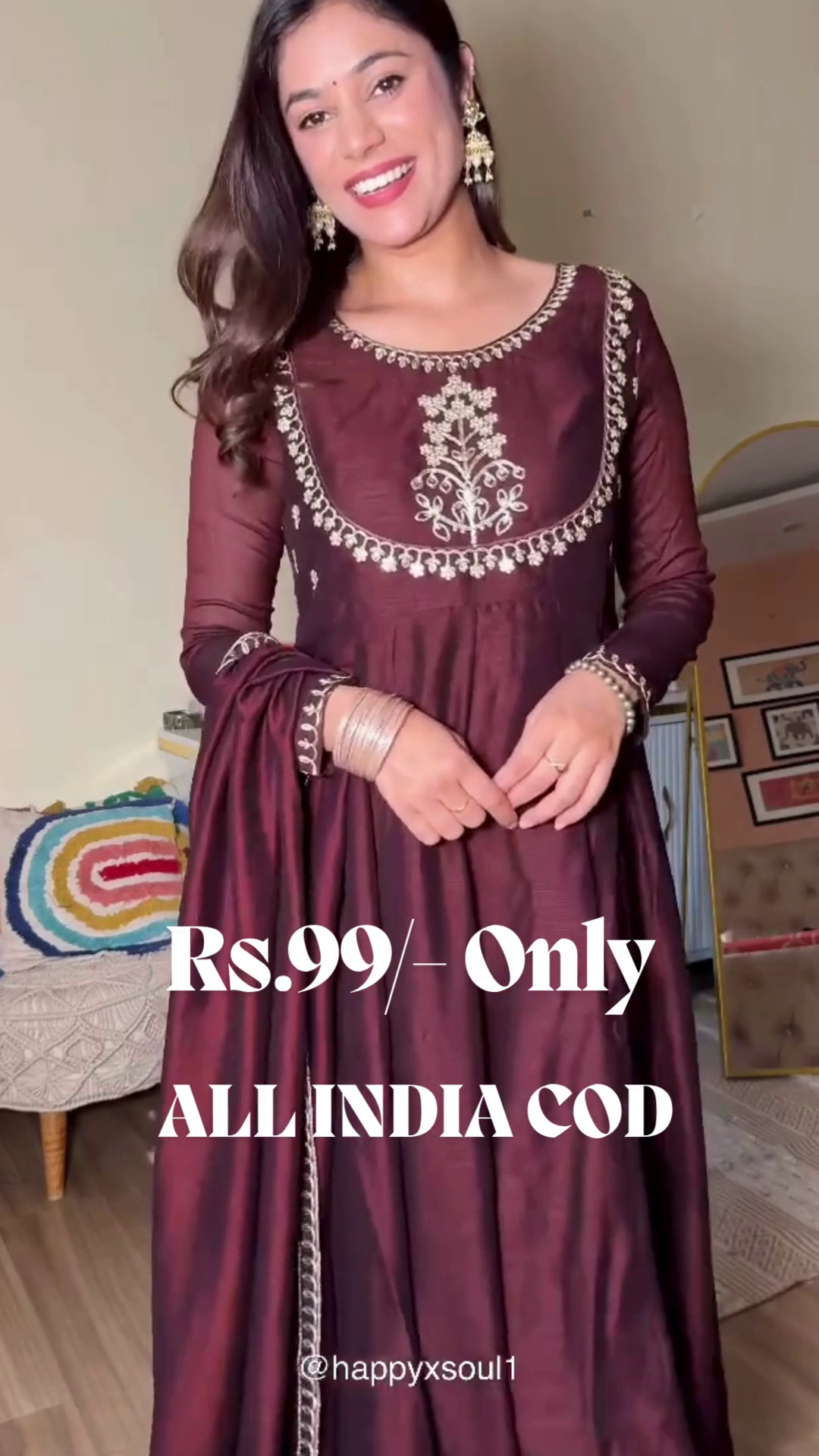 Embroidered Anarkali Kurta, Bottom & Dupatta Set | Elegant Festive Ethnic Wear for Women β Grace Redefined π« - Image 5