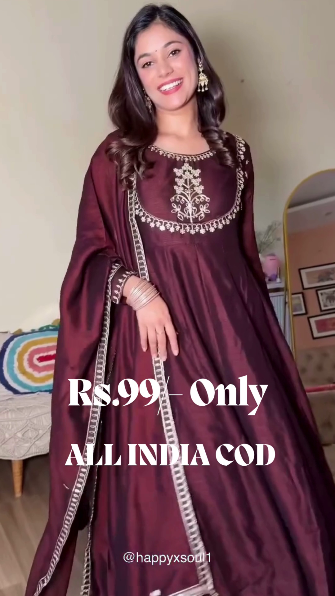 Embroidered Anarkali Kurta, Bottom & Dupatta Set | Elegant Festive Ethnic Wear for Women β Grace Redefined π« - Image 4