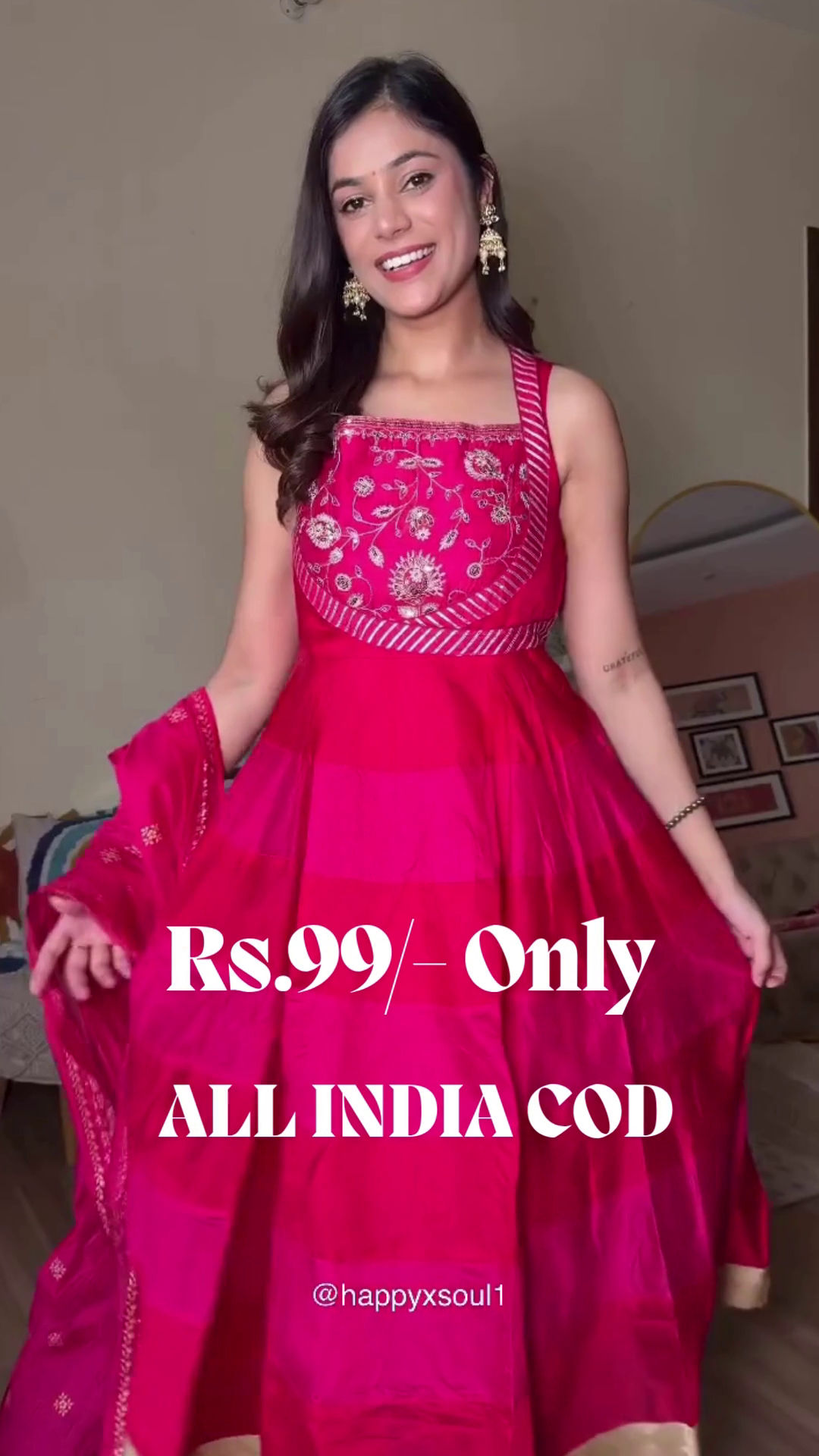 Embroidered Anarkali Kurta, Bottom & Dupatta Set | Elegant Festive Ethnic Wear for Women β Grace Redefined π« - Image 3