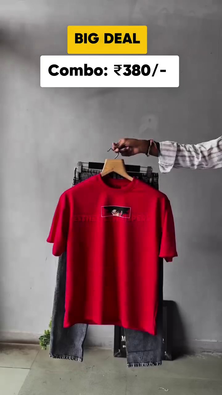 π₯ Big Deal Combo: Anime Printed Oversized T-Shirt + Straight-Fit Jeans | Compliment-Ready Look π₯