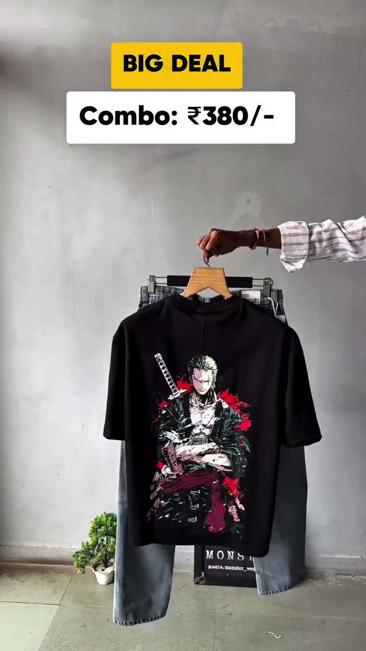 π₯ Big Deal Combo: Anime Printed Oversized T-Shirt + Straight-Fit Jeans | Compliment-Ready Look π₯ - Image 9