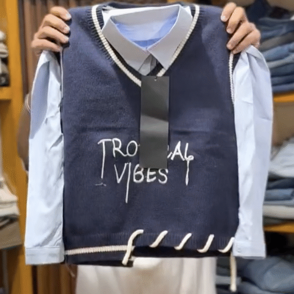 "Tropical Vibes" Look with This Stylish Sweater Vest