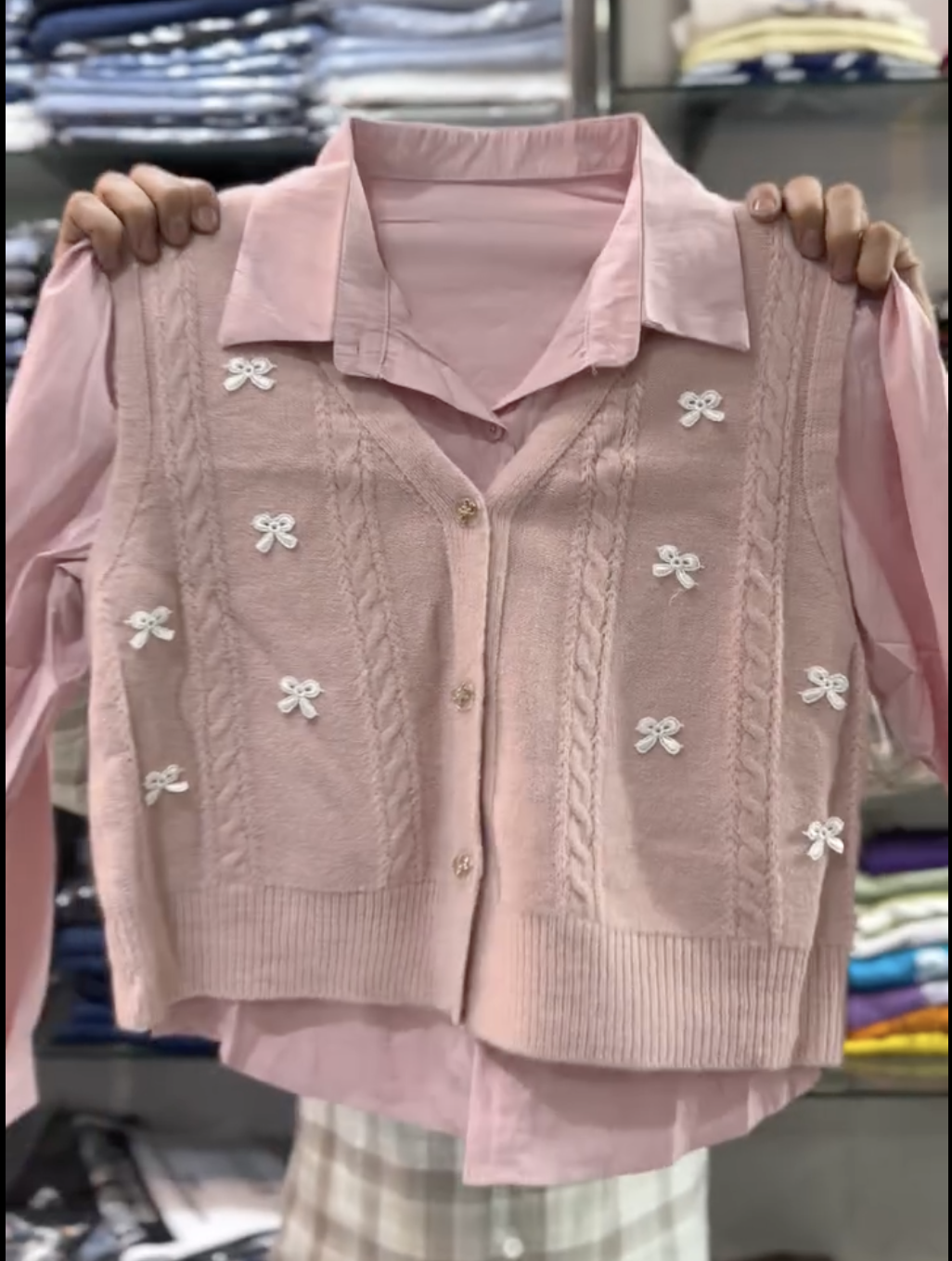 Vest Autumn and Winter Embroidered Coat Sweater Sweater - Image 4