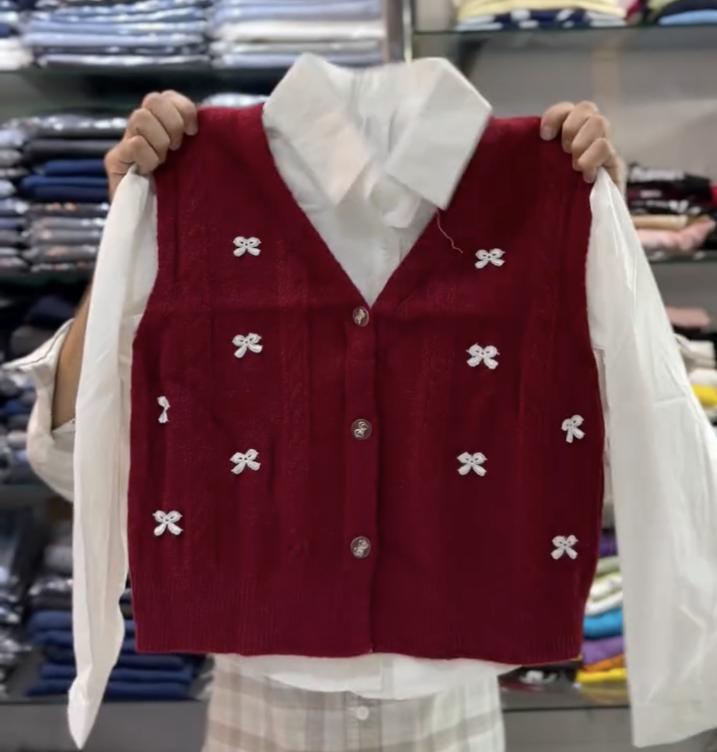 Vest Autumn and Winter Embroidered Coat Sweater Sweater