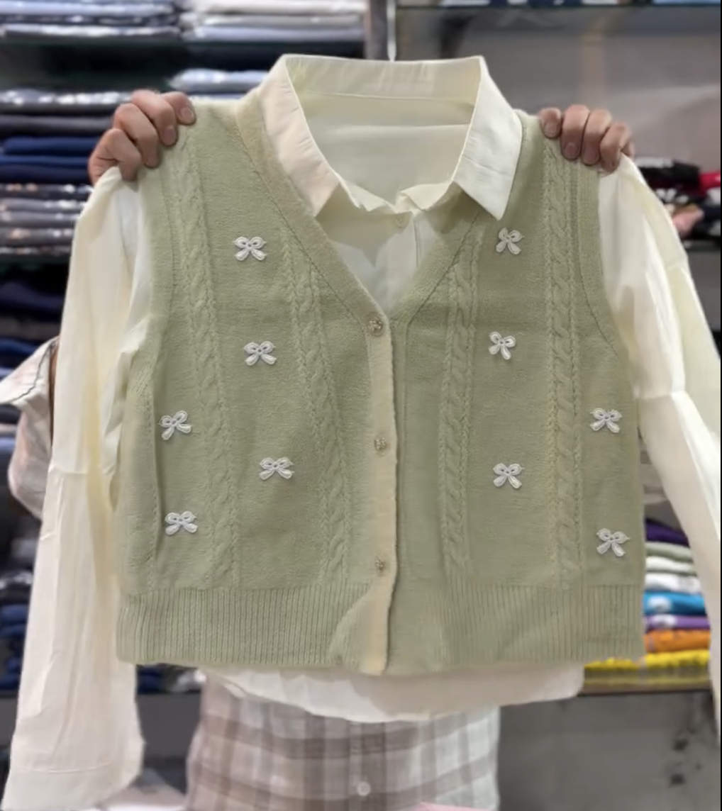 Vest Autumn and Winter Embroidered Coat Sweater Sweater - Image 2