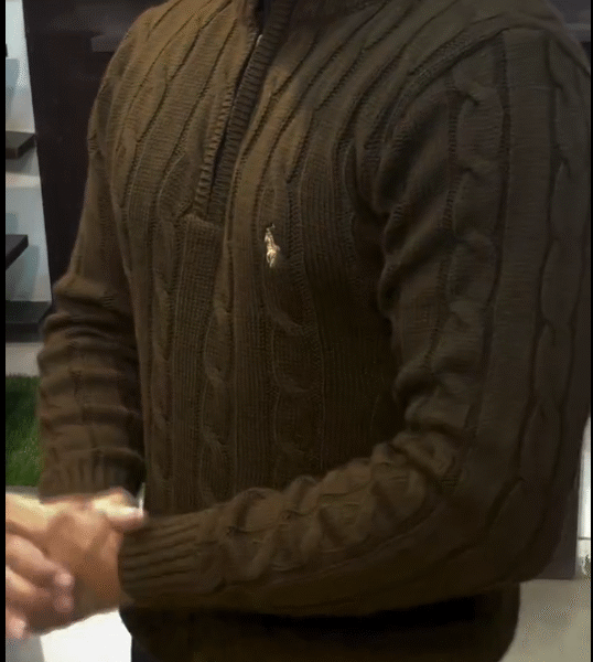 Polo Ralph Lauren Cable-Knit Cotton Quarter-Zip Jumper – Nutmeg Brown Heather