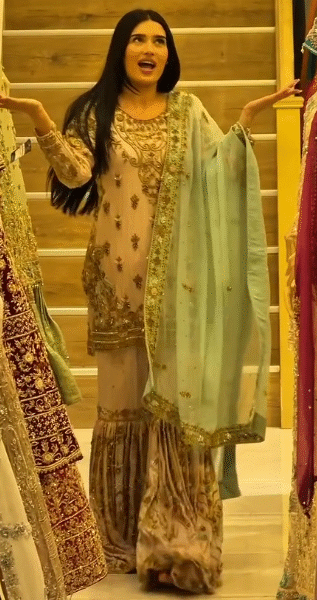 MF 375 Sharara Suit – A Perfect Blend of Traditional Elegance and Contemporary Glamour