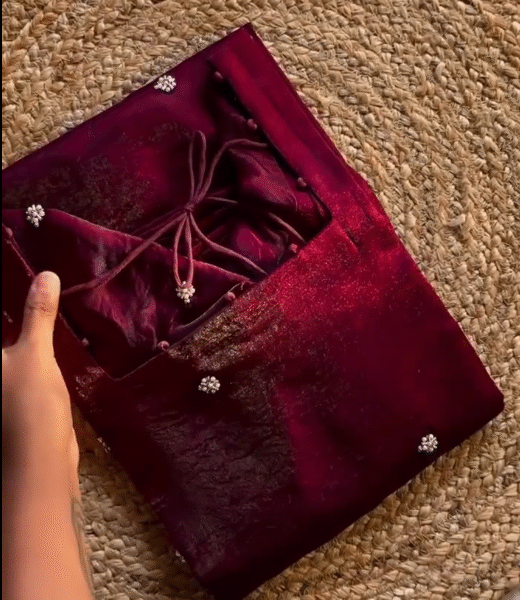 Wine Butta Embroidered Kurti Set – Elegance Meets Timeless Indian Craftsmanship