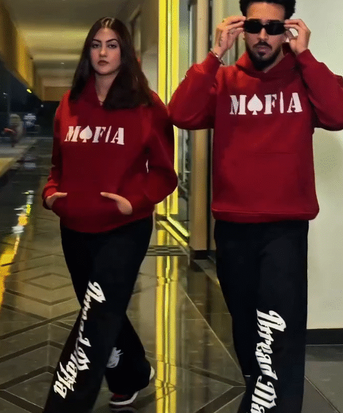 ✨ Printed Wide Leg Jogger Pants & Hoodie Set – High Waist Streetwear for Men & Women ✨