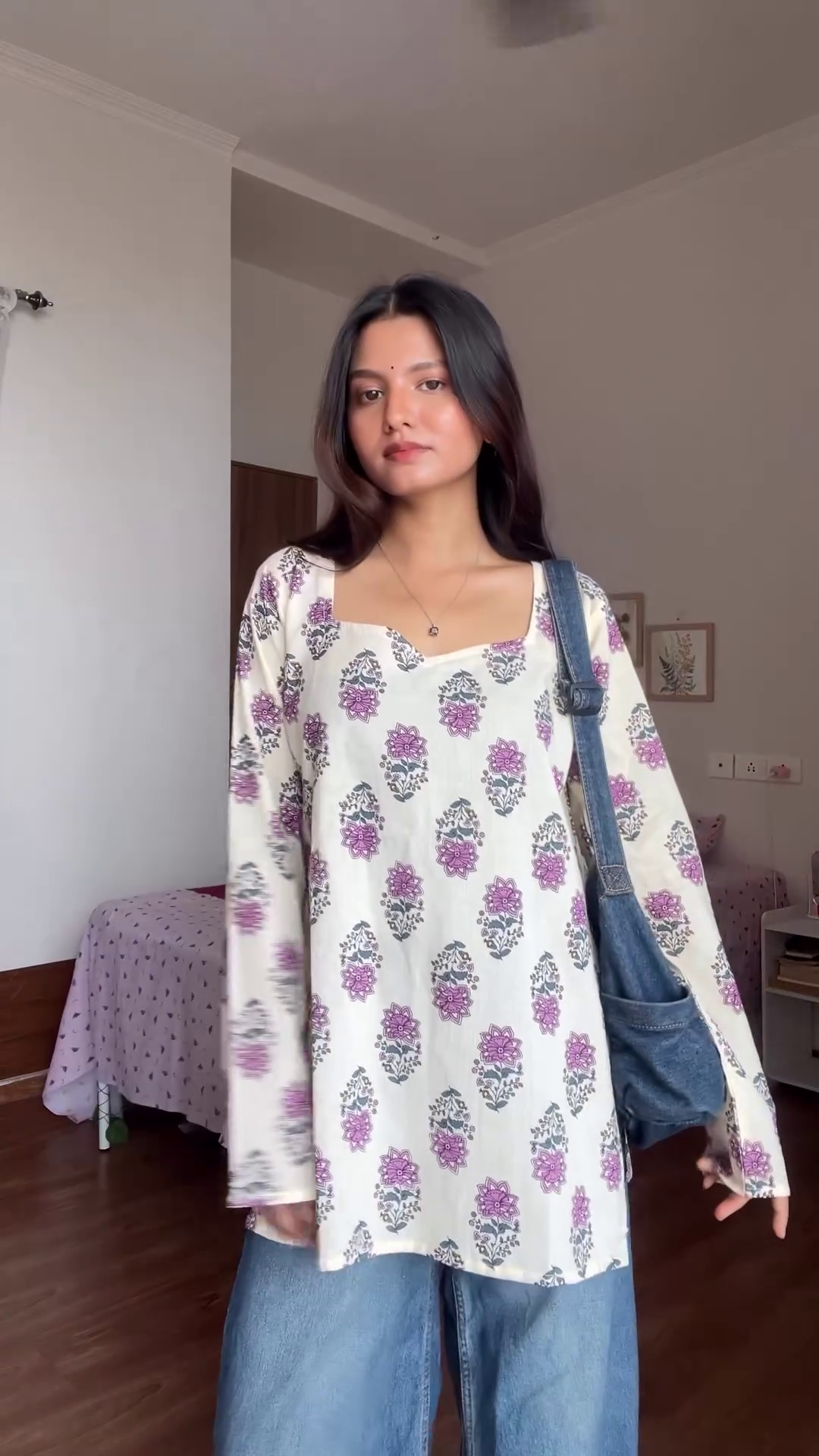 New Stylish Printed Cotton Long Sleeve Women’s Kurti – Effortless Style & Comfort - Image 6