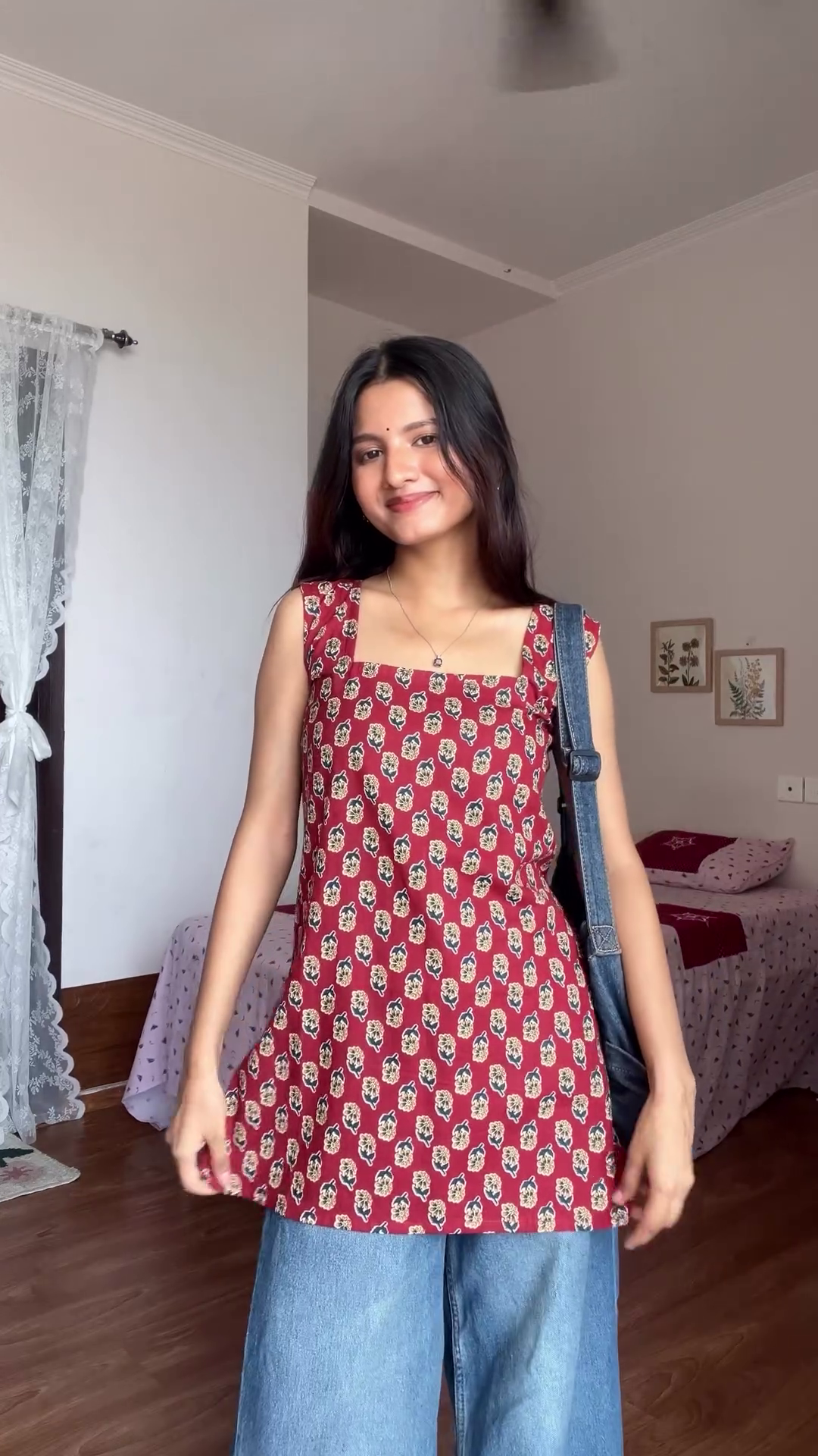 New Stylish Printed Cotton Long Sleeve Women’s Kurti – Effortless Style & Comfort - Image 3