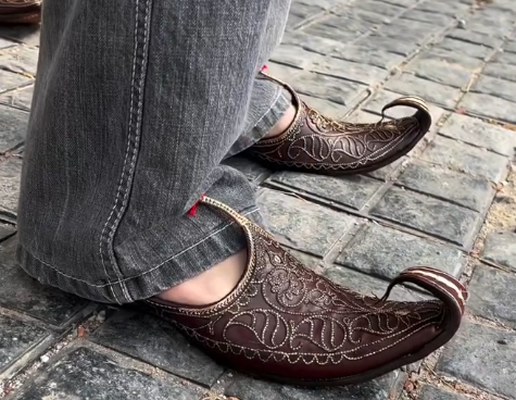 Men’s Leather Punjabi Juttis / Khussa Shoes with Embroidery – Traditional Craftsmanship Meets Stylish Comfort 👞✨ - Image 3