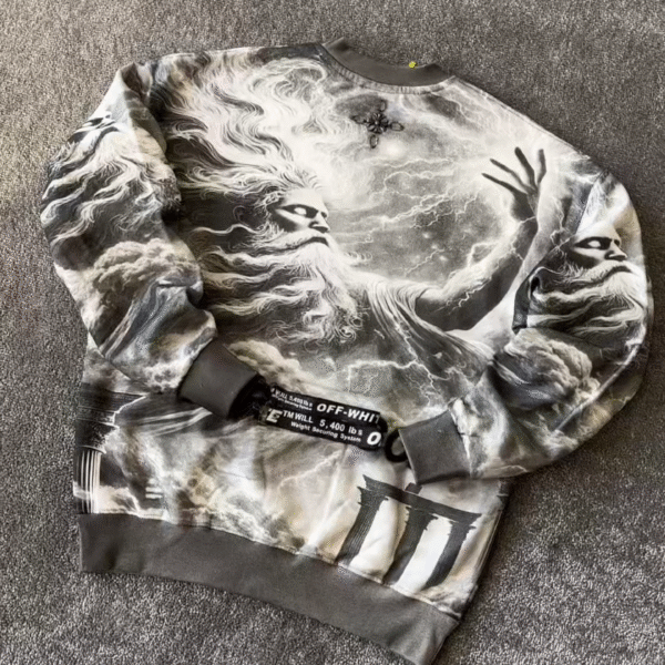 Off-White Graphic-Print Crew-Neck Sweatshirt — Elevated Streetwear With Signature Style