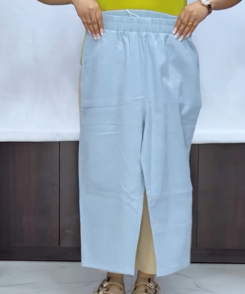 ✨ Women’s Solid Cotton Blend Ankle Length Palazzo – Effortless Comfort, Everyday Elegance