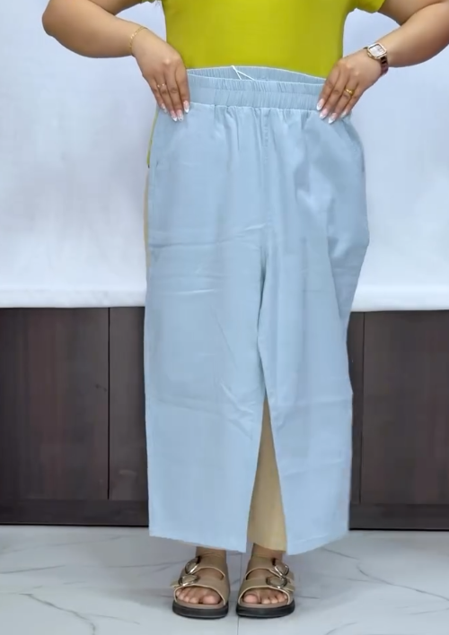 ✨ Women’s Solid Cotton Blend Ankle Length Palazzo – Effortless Comfort, Everyday Elegance