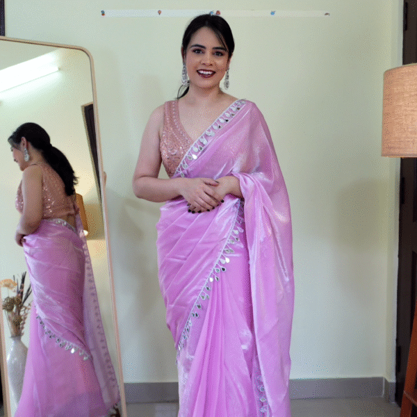 ✨ Gotta Patti Tissue Ready-To-Wear Saree – Effortless Festive Glamour ✨