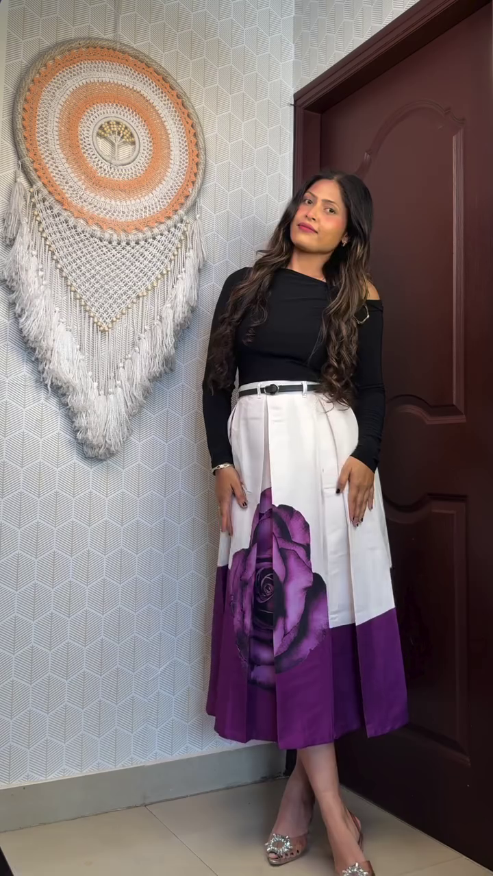 π DressBerry Printed Cotton Midi A-Line Skirt β Fresh, Flowy & Effortlessly Chic πΈ