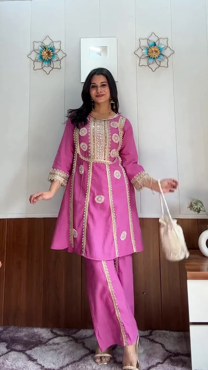 π€ Elegant Ensemble: Black Embroidered Cotton A-Line Kurta with Dhoti Pant & Dupatta Set β¨ - Image 4