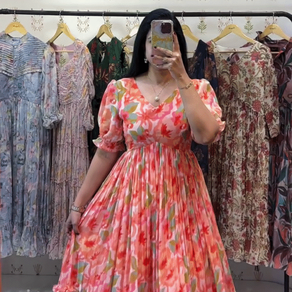 🌸 Floral Print Tiered Maxi Dress – Effortless Elegance in Every Step