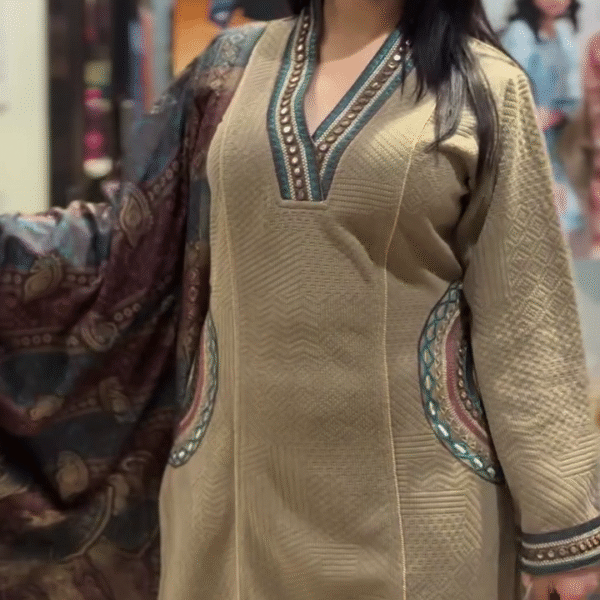 Elegant Embroidered 3-Piece Set – Timeless Ethnic Style with Modern Comfort