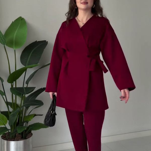 ❤️ Ruby Luxe Wrap Co-Ord Set ❤️