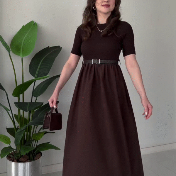 🤎 Mocha Grace Belted Maxi Dress 🤎