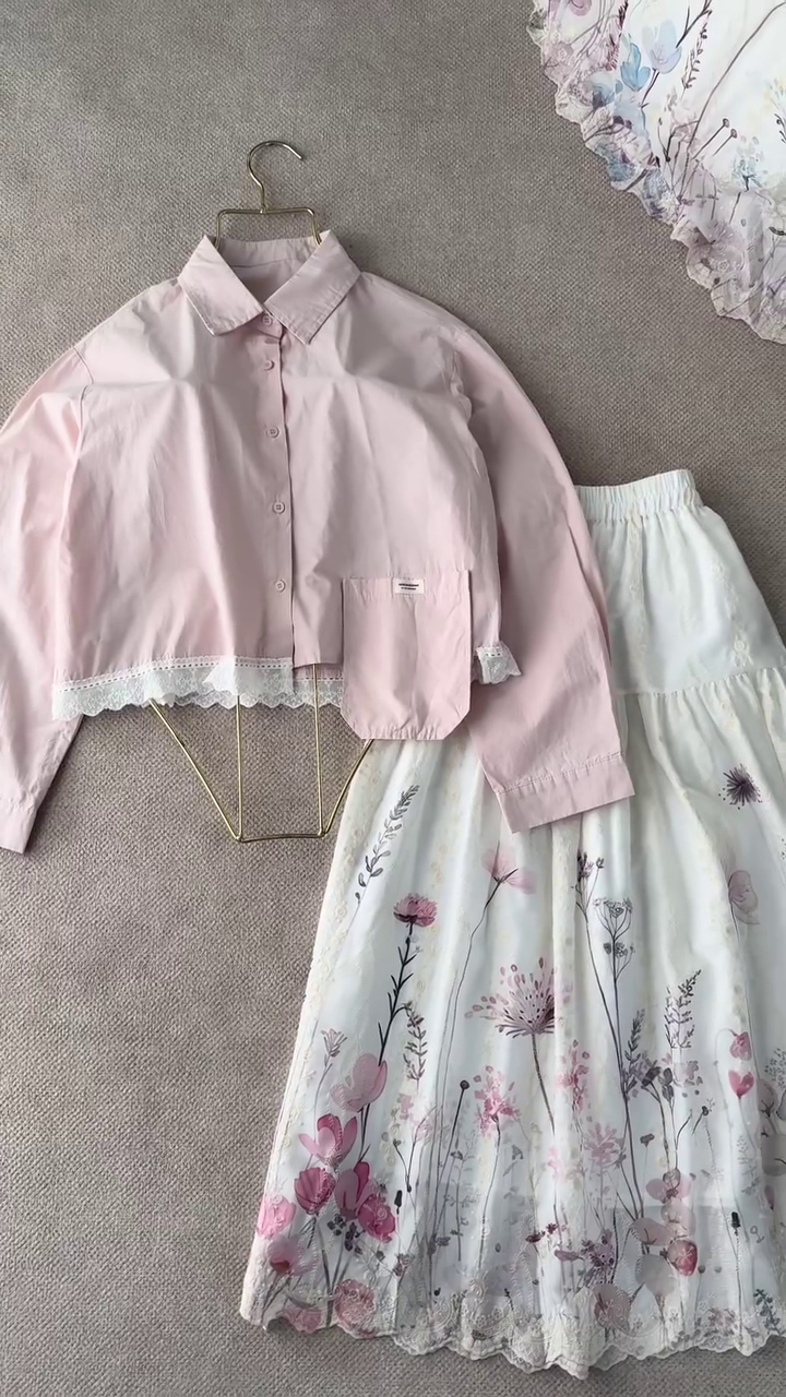 πΈ Mint Blossom Lace Hem Co-Ord Set πΈ - Image 5