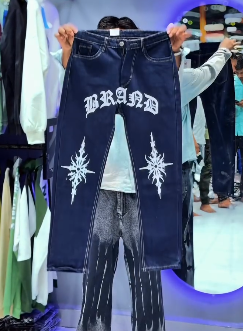 π Make a Bold Statement with Light-Wash Graphic Jeans π - Image 5