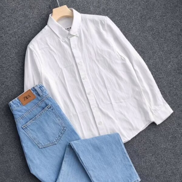 🤍 Classic & Timeless: White Shirt with Blue Jeans Combo 💙