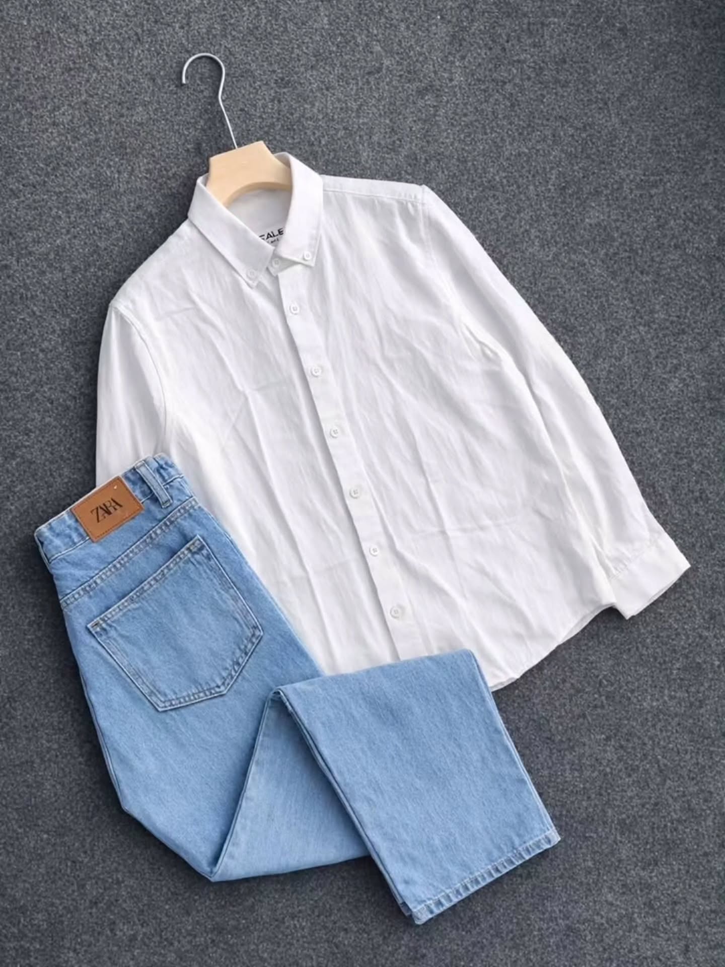 π€ Classic & Timeless: White Shirt with Blue Jeans Combo π