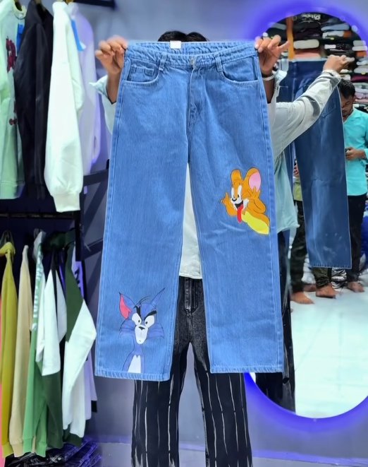 π Make a Bold Statement with Light-Wash Graphic Jeans π - Image 4