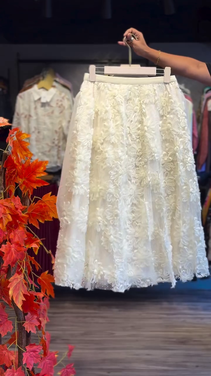 Chic Floral Crochet Vest with Long-Sleeve Ruffle Trim Top Set β Stylish Layered Elegance πΈ - Image 2