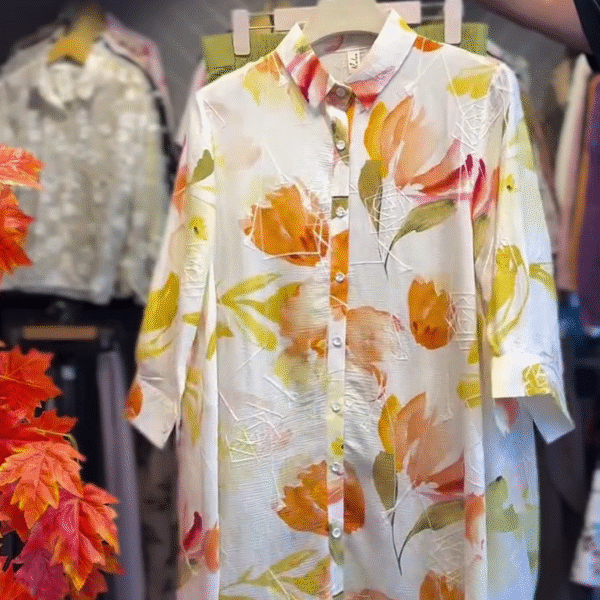 Chic Button-Down Tunic Shirt with Pants – Effortless Style by Western Lady Boutique