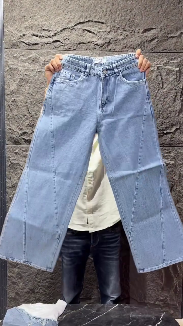 Trendy Denim Patchwork Co-Ord Set for Women – Casual Chic Meets Contemporary Style - Image 3